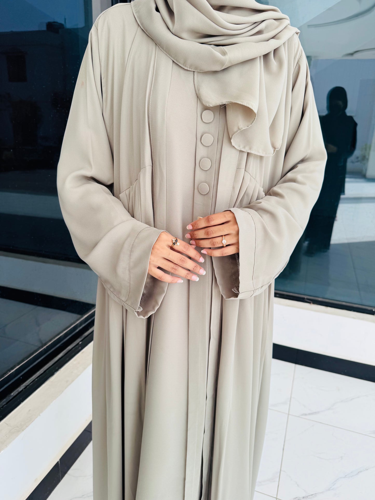 Luxury Pastel Frock-Style Abaya