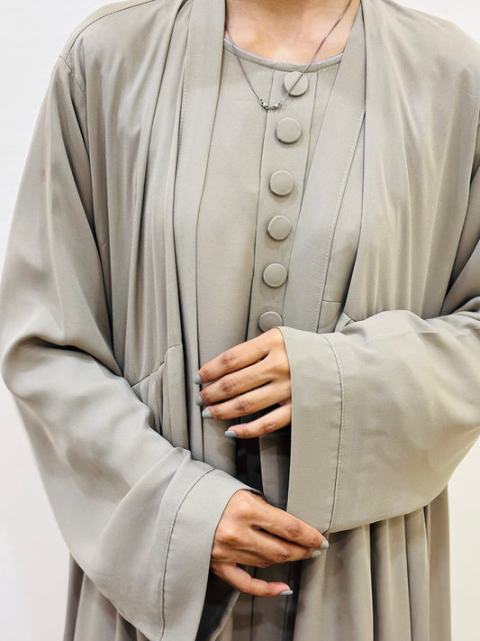 Luxury Pastel Frock-Style Abaya
