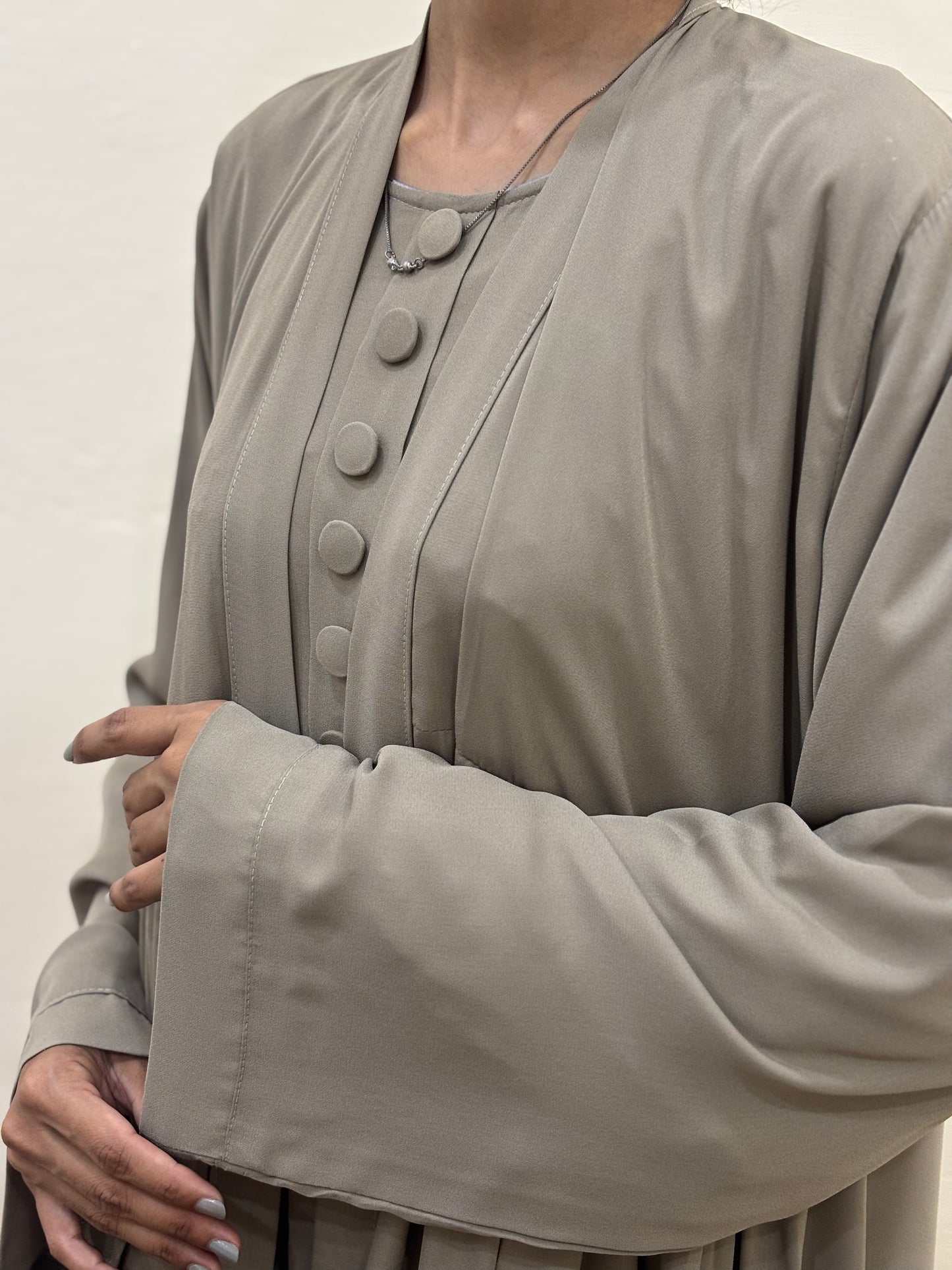 Luxury Pastel Frock-Style Abaya